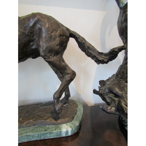 817 - James Osborne (1940-1992) Thoroughbred Original Bronze Sculpture Approximately 14 Inches High Signed... 