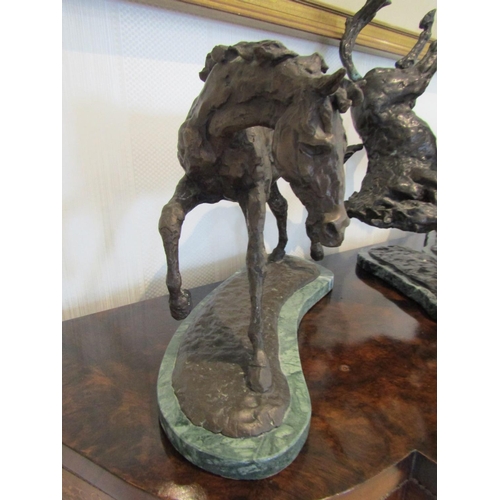 817 - James Osborne (1940-1992) Thoroughbred Original Bronze Sculpture Approximately 14 Inches High Signed... 