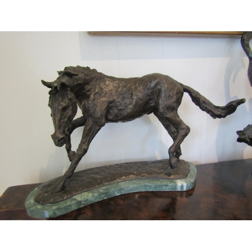 817 - James Osborne (1940-1992) Thoroughbred Original Bronze Sculpture Approximately 14 Inches High Signed... 