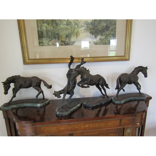 817 - James Osborne (1940-1992) Thoroughbred Original Bronze Sculpture Approximately 14 Inches High Signed... 