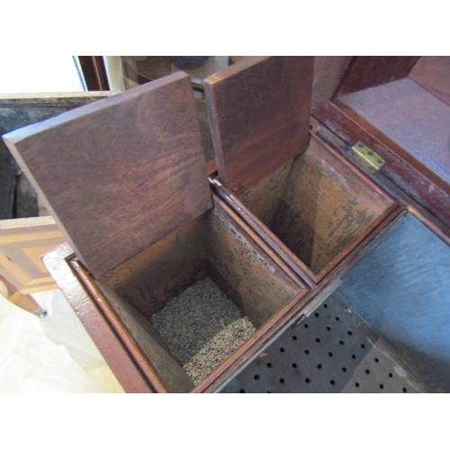 819 - Irish William IV Tea Caddy with Hinged Cover above Fitted Interior Two Drawers to Side above Well Ca... 