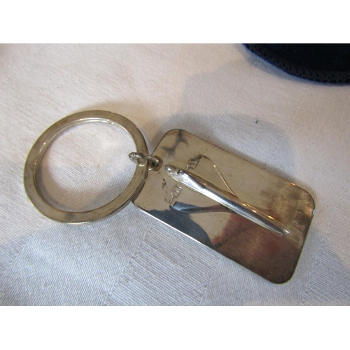 821 - Silver Concorde Key Ring with Original Pouch and Wrapping Paper Insignia Embellishment