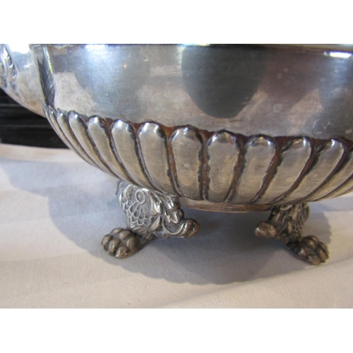 822 - Irish Silver Three Part Tea Service Hallmarked West Circa 1900 Attractively Detailed with Gadrooned ... 