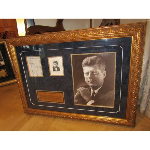 839 - Signed John F Kennedy (1917-1963) Photograph with Maine Democratic Party Dinner Invitation at Hotel ... 