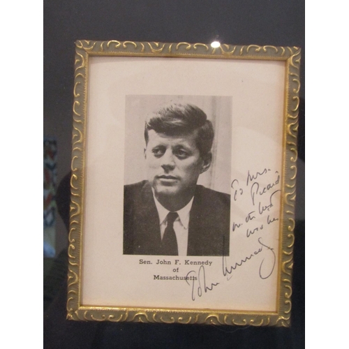 839 - Signed John F Kennedy (1917-1963) Photograph with Maine Democratic Party Dinner Invitation at Hotel ... 