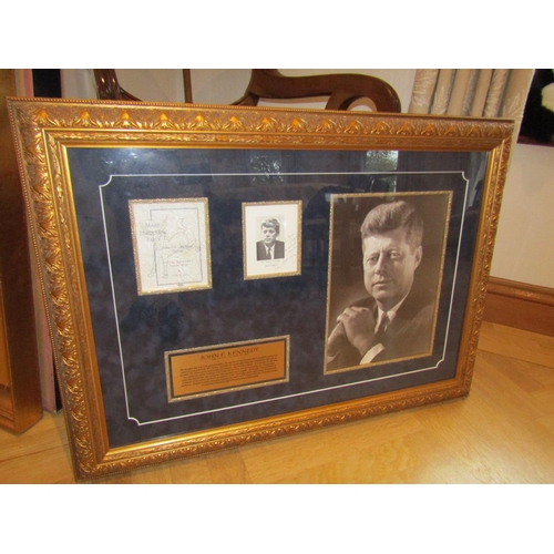 839 - Signed John F Kennedy (1917-1963) Photograph with Maine Democratic Party Dinner Invitation at Hotel ... 