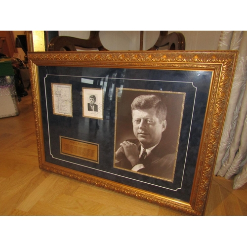 839 - Signed John F Kennedy (1917-1963) Photograph with Maine Democratic Party Dinner Invitation at Hotel ... 