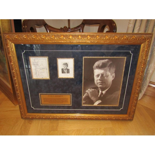 839 - Signed John F Kennedy (1917-1963) Photograph with Maine Democratic Party Dinner Invitation at Hotel ... 