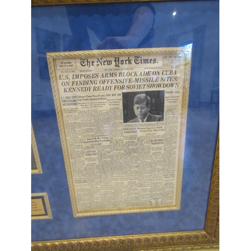 841 - John F Kennedy (1917-1963) Signed Photograph while President with Front Page of The New York Times D... 