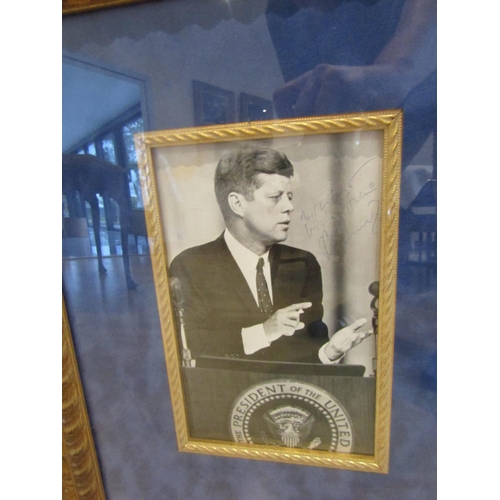 841 - John F Kennedy (1917-1963) Signed Photograph while President with Front Page of The New York Times D... 