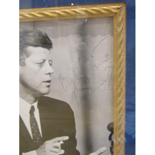 841 - John F Kennedy (1917-1963) Signed Photograph while President with Front Page of The New York Times D... 