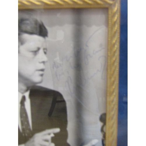 841 - John F Kennedy (1917-1963) Signed Photograph while President with Front Page of The New York Times D... 