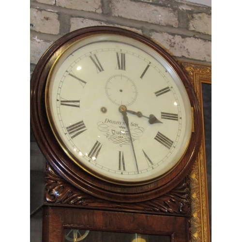 843 - Rare Over-Sized Dobbyn & Son Dublin Eight Day Regulator Wall Clock Striking the Hours on a Gong Maho... 