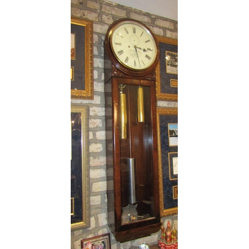 843 - Rare Over-Sized Dobbyn & Son Dublin Eight Day Regulator Wall Clock Striking the Hours on a Gong Maho... 