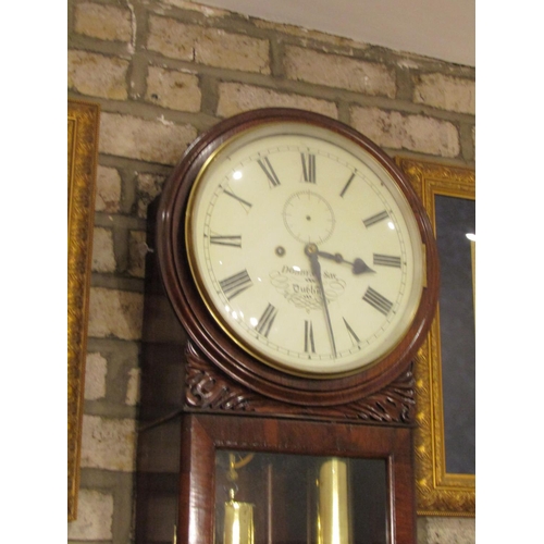 843 - Rare Over-Sized Dobbyn & Son Dublin Eight Day Regulator Wall Clock Striking the Hours on a Gong Maho... 