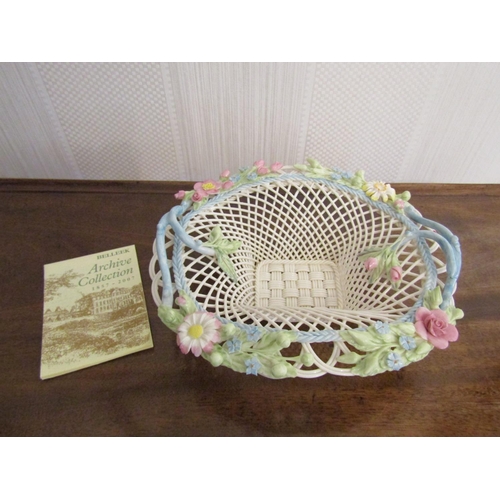 860 - Belleek Henshall Basket Numbered 25 Created 2007 to Celebrate Belleek Potteries 50 Years 1857 - 2007... 