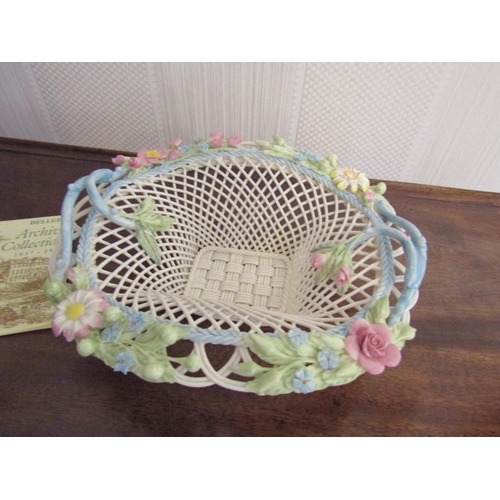 860 - Belleek Henshall Basket Numbered 25 Created 2007 to Celebrate Belleek Potteries 50 Years 1857 - 2007... 