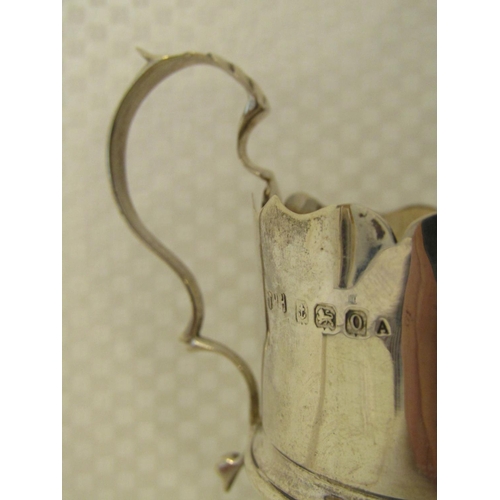 886 - Silver Cream Jug with Armorial Crest Flying C Shaped Handle and Lion Head Motif Decorated Supports A... 