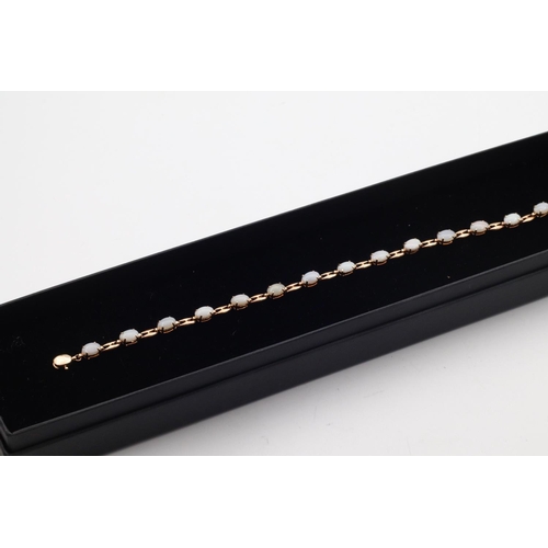 9 - Opal Set 9 Carat Gold Ladies Bracelet Articulated Form