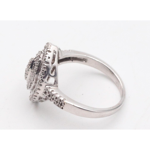 90 - Diamond Cluster Ring Total Diamond Weight Approximately 0.5 Carats Ring Size P Total Crown Width 1.8... 