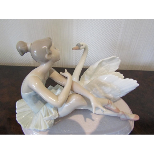 900 - Lladro Ballerina with Swan Fine Porcelain Figure Signed to Base Dated 1999 Reference Number 6904K-29... 