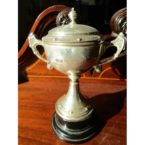 929 - Irish Silver Trophy Cup Approximately 5 Inches High Hallmarked Dublin Weir & Sons Celtic Motifs Thro... 