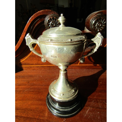 929 - Irish Silver Trophy Cup Approximately 5 Inches High Hallmarked Dublin Weir & Sons Celtic Motifs Thro... 