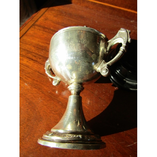 929 - Irish Silver Trophy Cup Approximately 5 Inches High Hallmarked Dublin Weir & Sons Celtic Motifs Thro... 