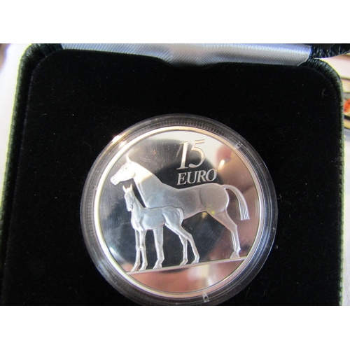 950 - Irish 15 Euro Silver Proof Coin Encapsulated Mint Condition Contained within Original Presentation C... 