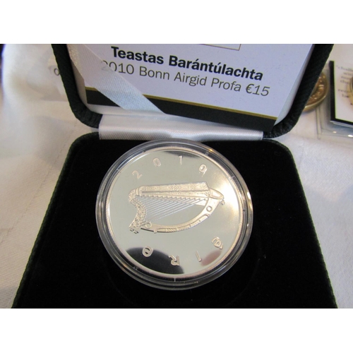 950 - Irish 15 Euro Silver Proof Coin Encapsulated Mint Condition Contained within Original Presentation C... 