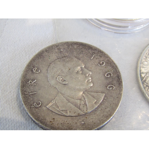 953 - 1966 Padraig Pearse (1879-1916) Commemorative Silver Coin, Gilded Silver Irish Penny, and Papal Visi... 