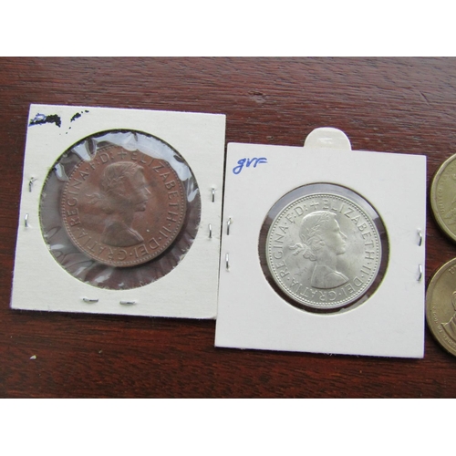 964 - Three USA Liberty Dollars, 1961 Australian Florin, 1961 Australian Penny, Silver Vatican Coin and Se... 