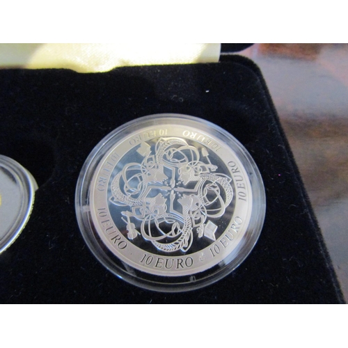 971 - Irish 20 Euro Goldproof Coin and Irish Silverproof Coin Both Encapsulated Mint Condition with Certif... 