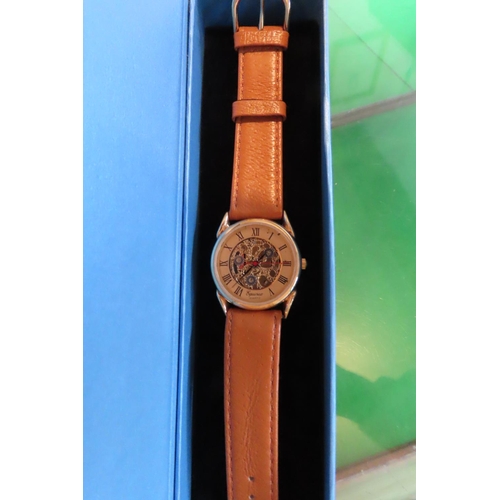 Equinox Gentlemans Watch with Tan Leather Strap Working Order