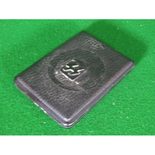 ss cigarette case Original German WW2 Cigarette Case with SS Insignia to Hinged Cover