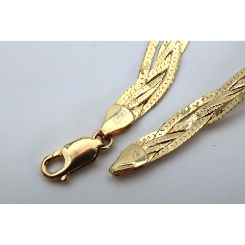 58 - 9 Carat Yellow Gold Strap Form Ladies Bracelet