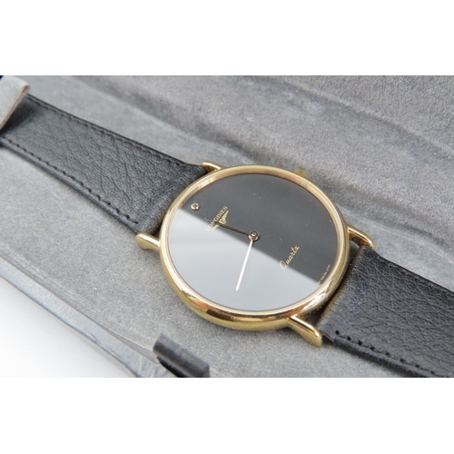 108 - Matching Ladies Longines Wristwatch 18 Carat Rolled Gold Case Original Strap and Box Working Order