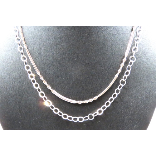 615 - Three Silver Ladies Pendant Necklaces Mounted on Silver Chains