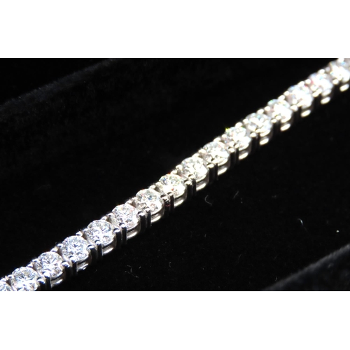 78 - Fine Diamond Set Ladies Tennis Line Bracelet Mounted on 18 Carat White Gold Approximately 9 Carat of... 