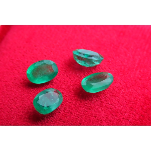 79 - Four Oval Cut Emeralds Each Approx 0.70 Carat Weight