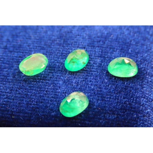 80 - Four Oval Cut Emeralds Each Approx 0.70 Carat Weight