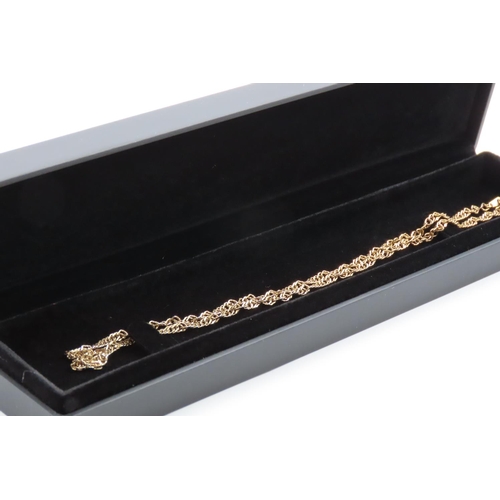 98 - 9 Carat Yellow Gold Ladies Necklace Attractively Detailed 48cm Long