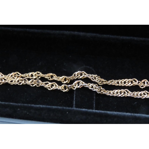 98 - 9 Carat Yellow Gold Ladies Necklace Attractively Detailed 48cm Long