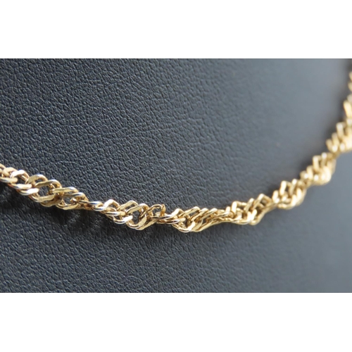 98 - 9 Carat Yellow Gold Ladies Necklace Attractively Detailed 48cm Long