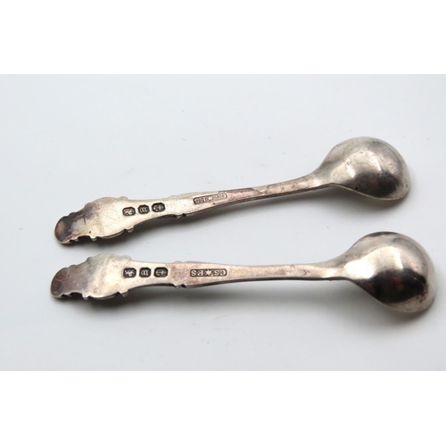 99 - Two Antique Silver Salt Spoons Hallmarks Verso