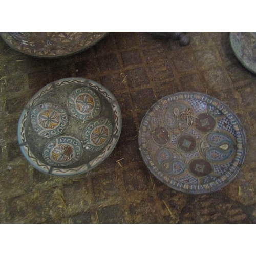 25 - Two Persian Chargers Largest Approximately 14 Inches Diameter