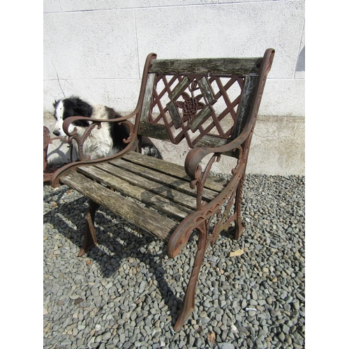 3 - Two Cast Metal Garden Seats One for Restoration