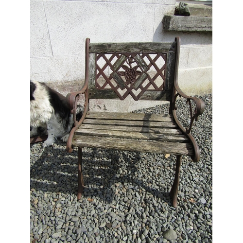 3 - Two Cast Metal Garden Seats One for Restoration