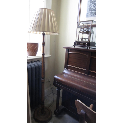 41 - Antique Standard Lamp and Shade Approximately 6ft High