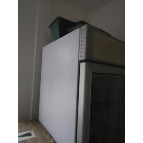 44 - Modern Upright Freezer Plate Glass Door Working Order Approximately 6ft 4 Inches High x 24 Inches Wi... 